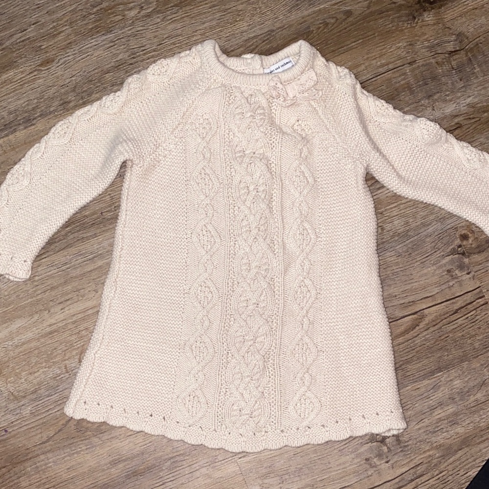 Cupcakes & Cashmere Beige Knit Sweater 24M NWOT